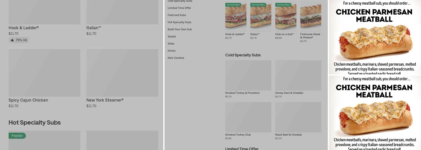 Firehouse Subs Duncan Menu