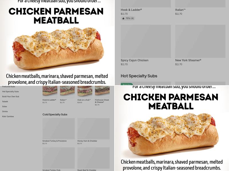 Firehouse Subs Duncan Menu