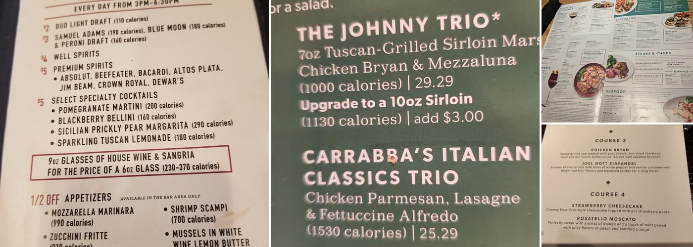 Carrabba's Italian Grill Menu