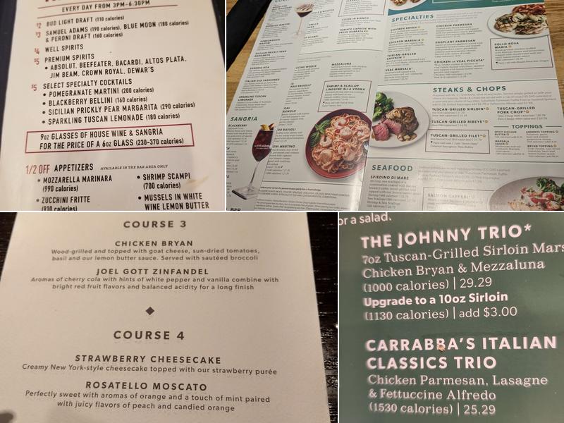 Carrabba's Italian Grill Menu
