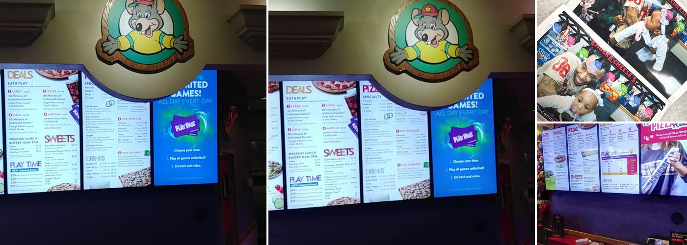 Chuck E. Cheese Menu