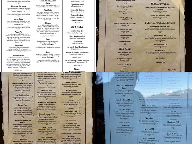 Primrose Provisions Menu