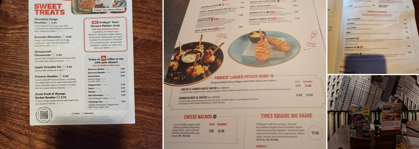 TGI Fridays - Staines Menu