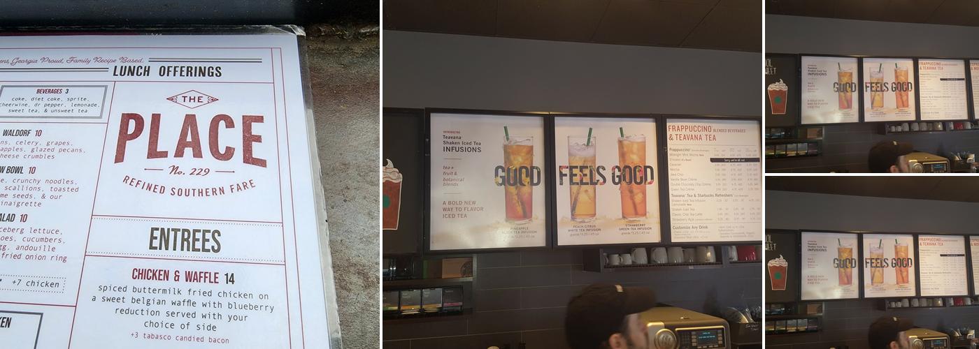 Starbucks Menu