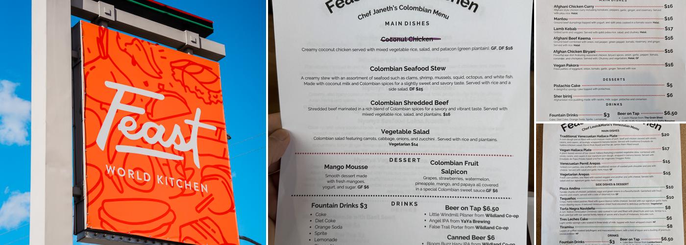 Feast World Kitchen Menu