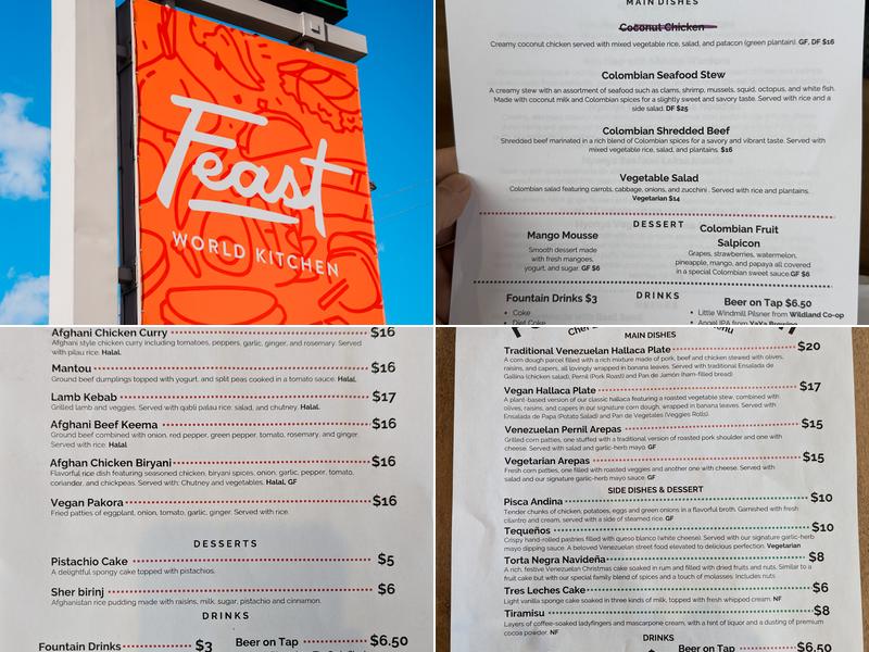 Feast World Kitchen Menu