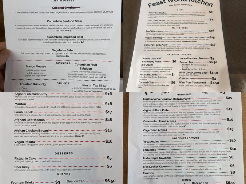Feast World Kitchen Menu