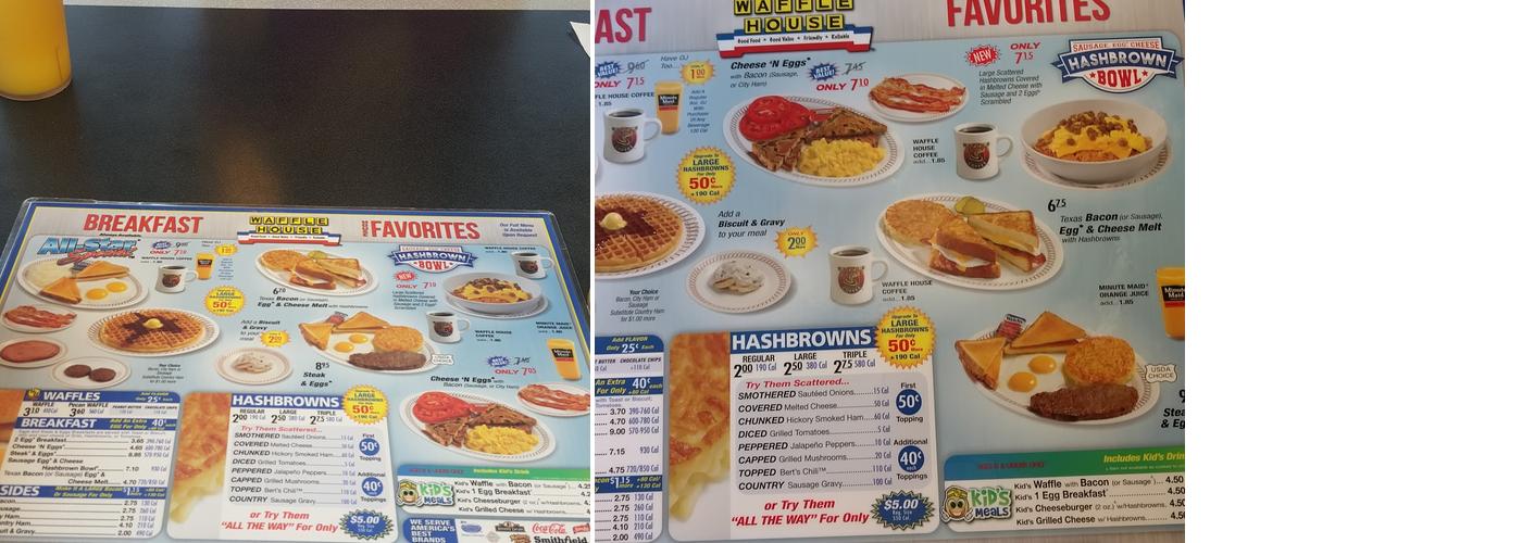 Waffle House Menu