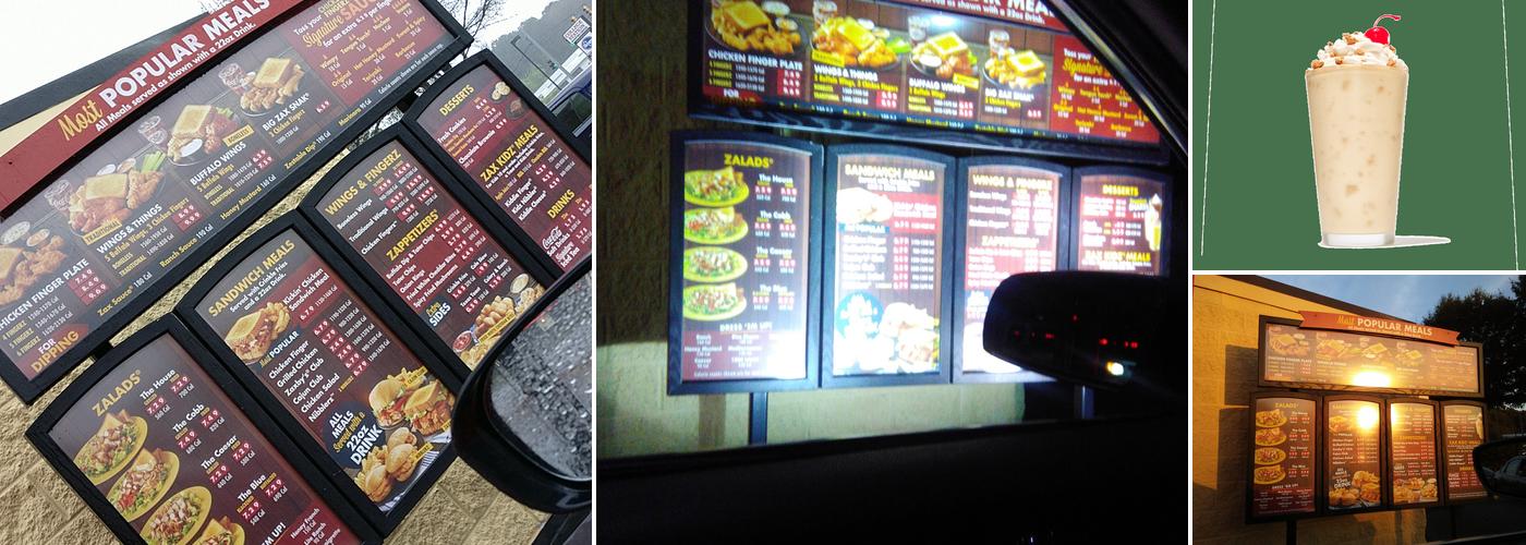 Zaxbys Chicken Fingers & Buffalo Wings Menu