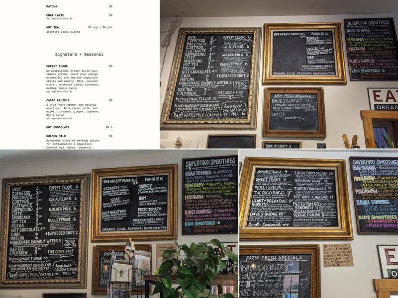 Fireweed Cafe & Mercantile Menu