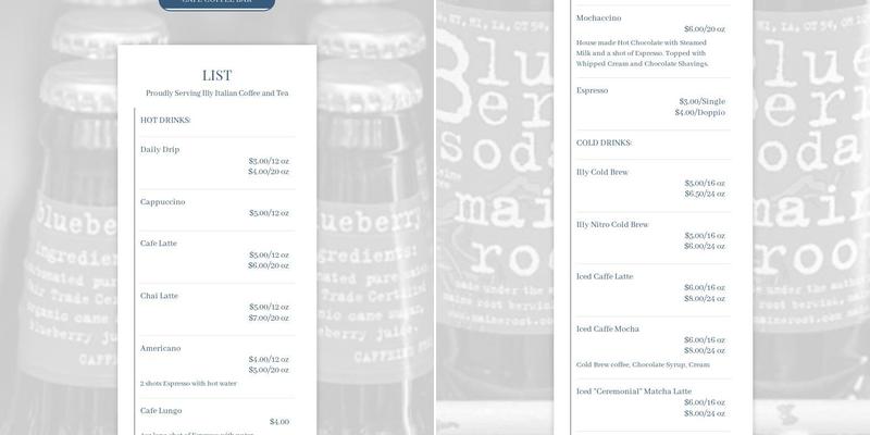 DiFebo's Market Menu