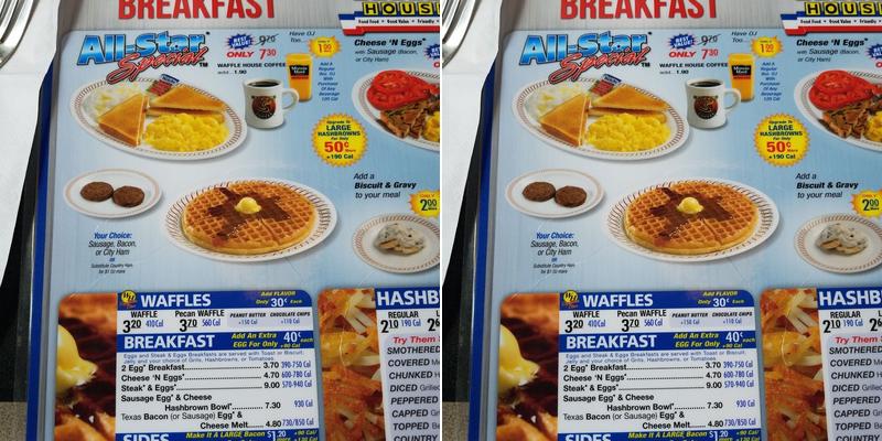 Waffle House Menu