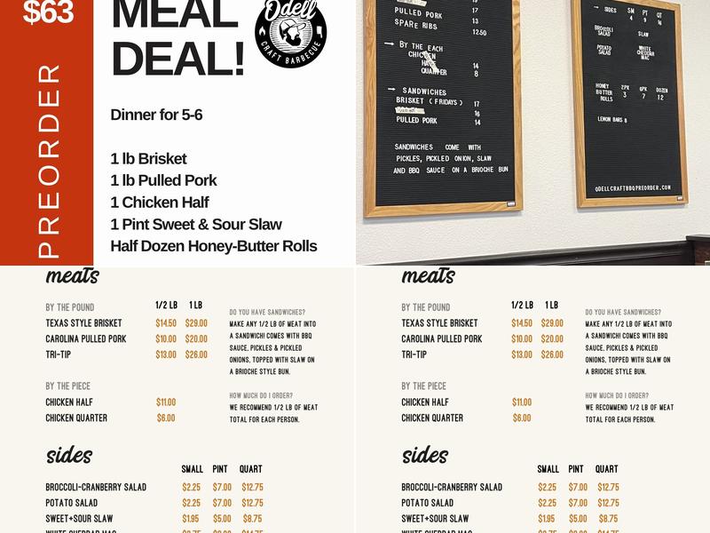 Odell Craft Barbecue, Redding Menu, Reviews (119), Photos (22