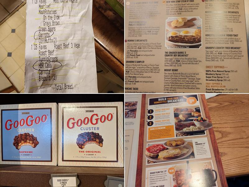 Cracker Barrel Old Country Store Menu