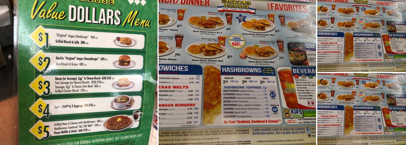 Waffle House Menu