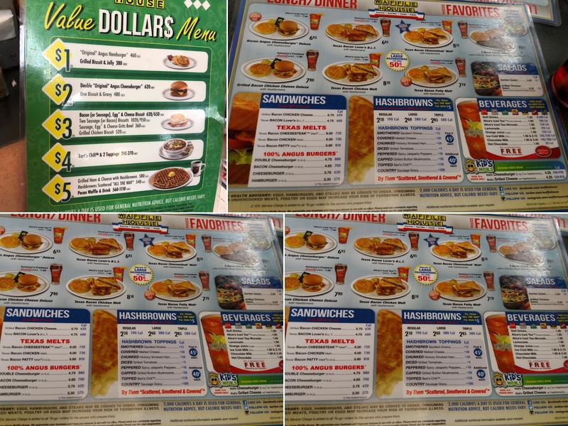 Waffle House Menu