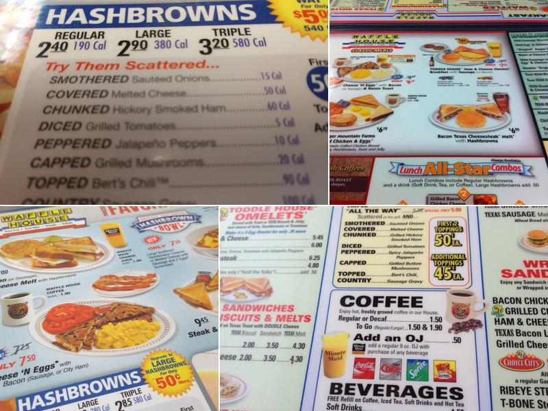 Waffle House Menu