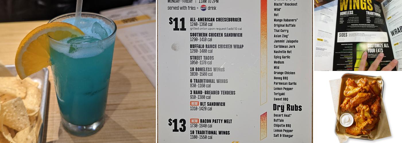 Buffalo Wild Wings Menu