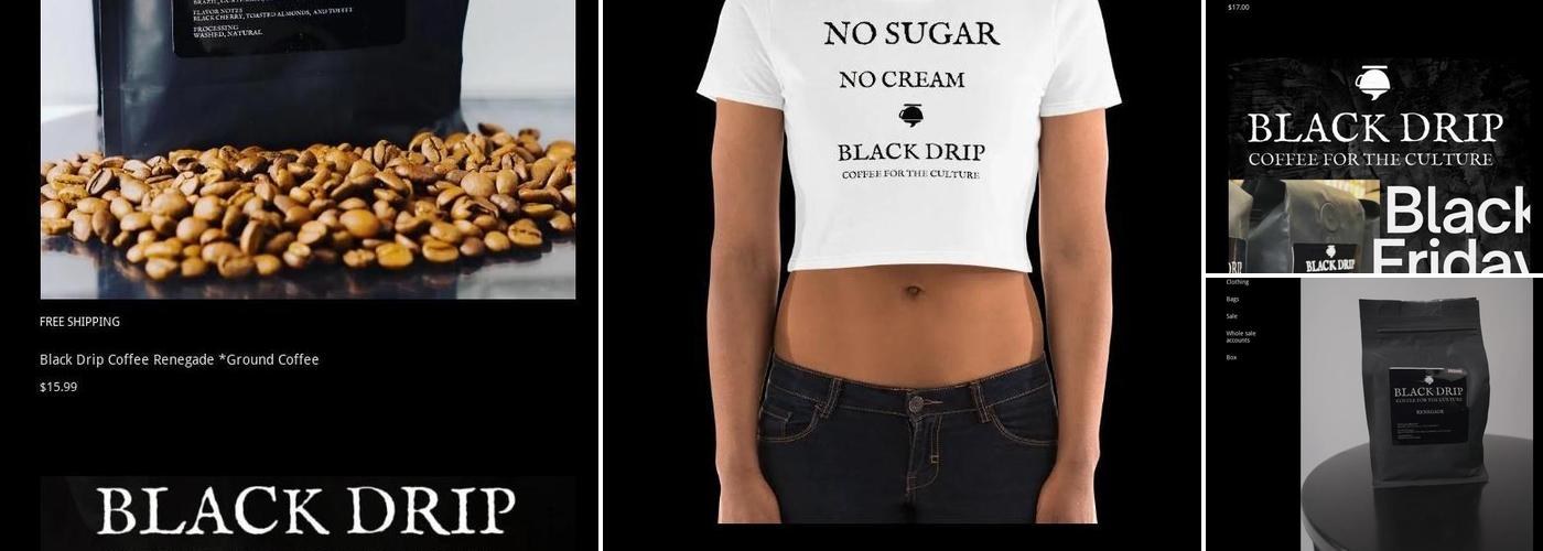 Black drip coffee Menu