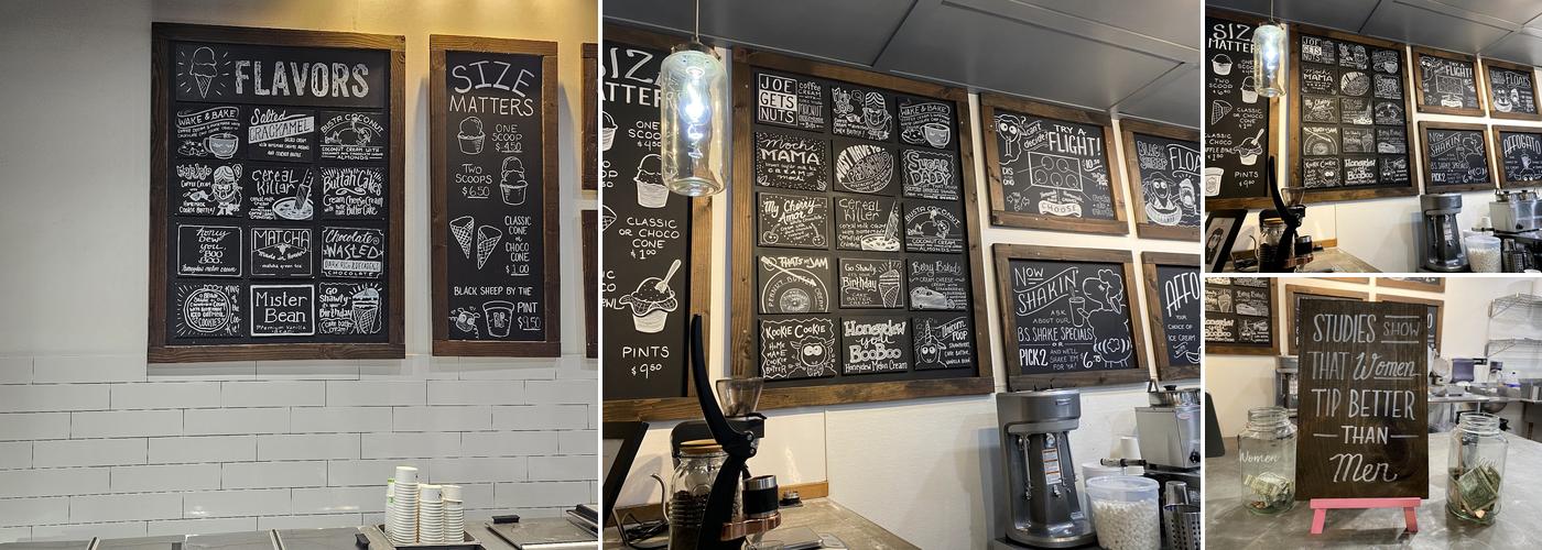 Black Sheep Cream Co Menu