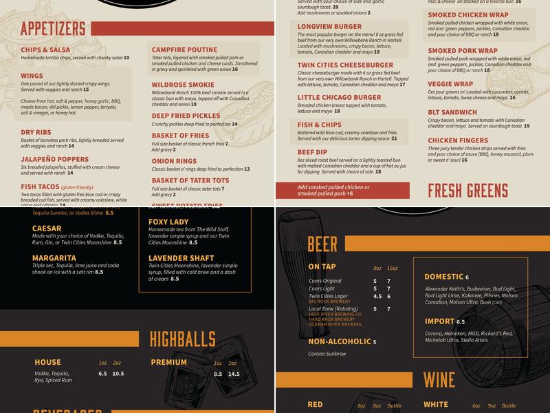 Twin Cities Cafe Menu