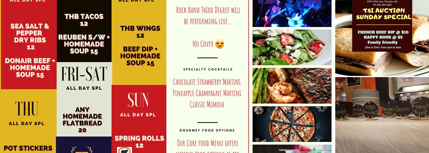 Thorsby Hotel Bar & Grill KITCHEN MUSIC SOCIAL Menu