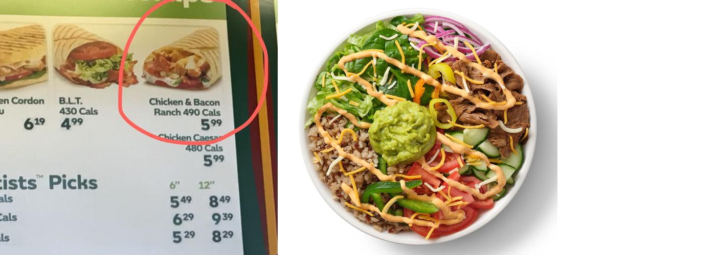 Subway Menu