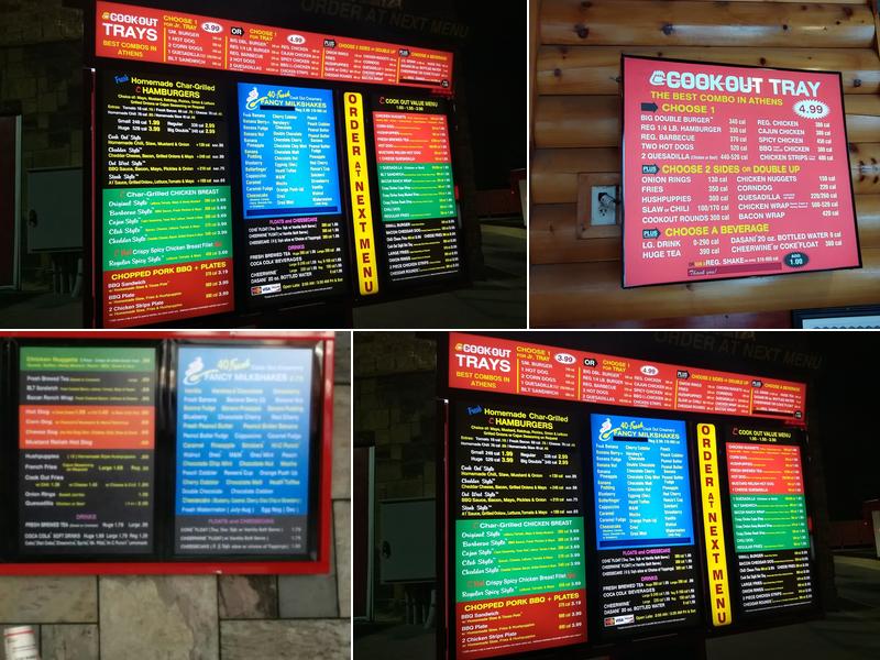 Cook Out Menu