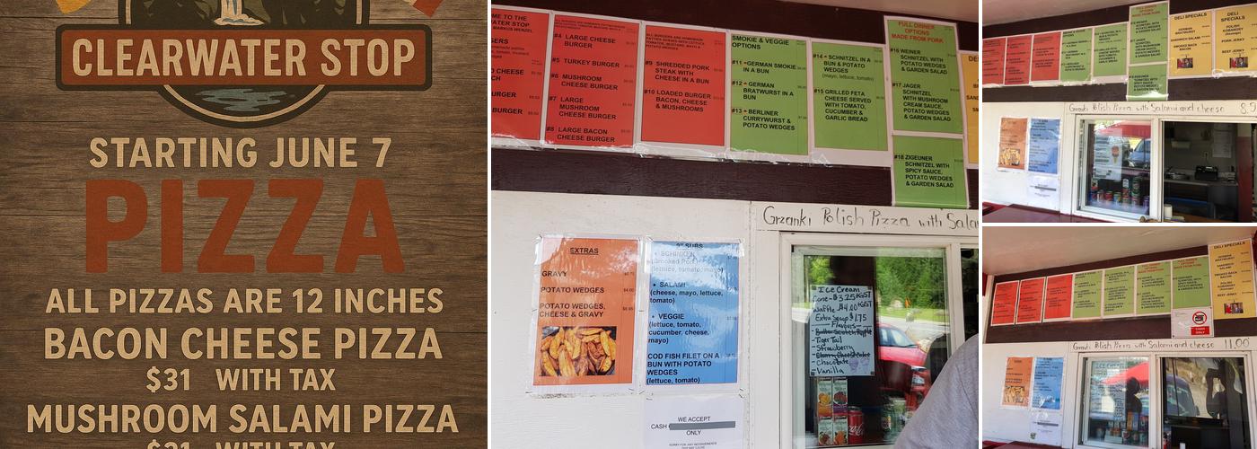 Clearwater Stop Menu
