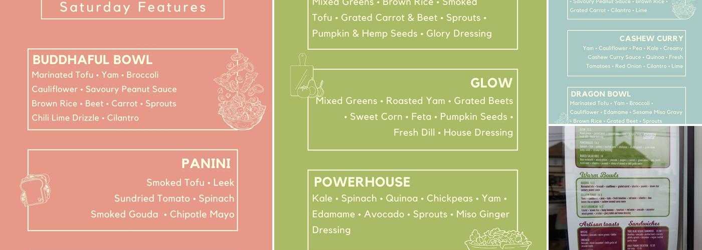 Whole Glow Cafe Menu
