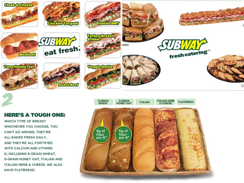 Subway Menu