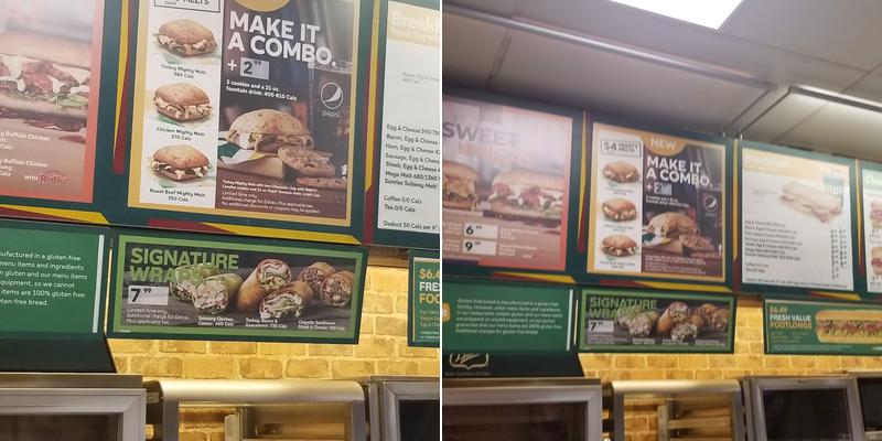 Subway Menu