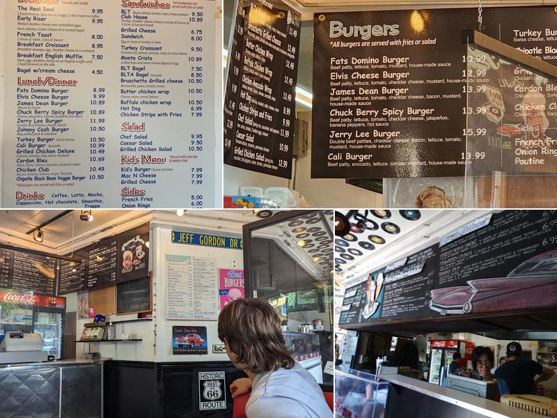 Planet Java Fifties Diner Menu