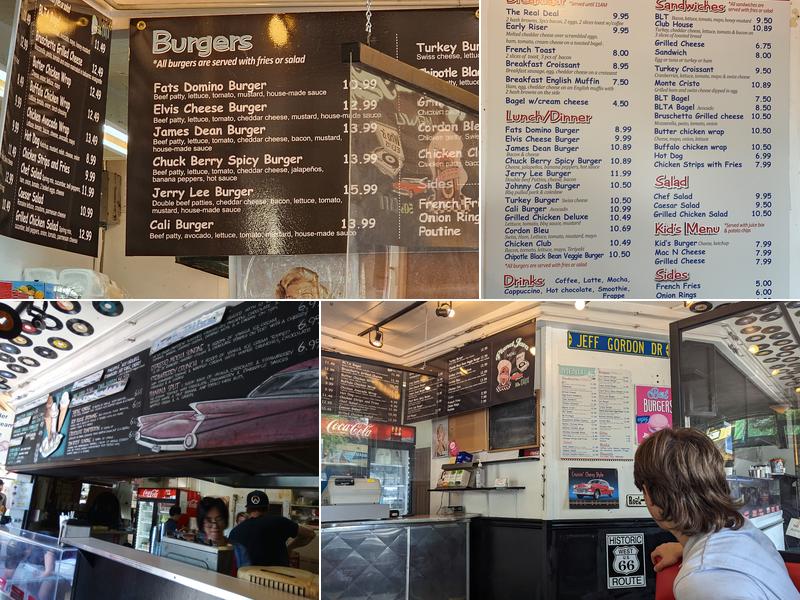Planet Java Fifties Diner Menu