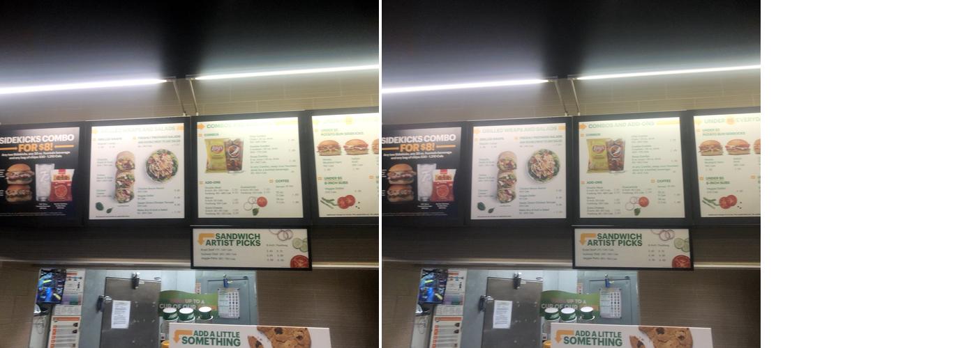 Subway Menu