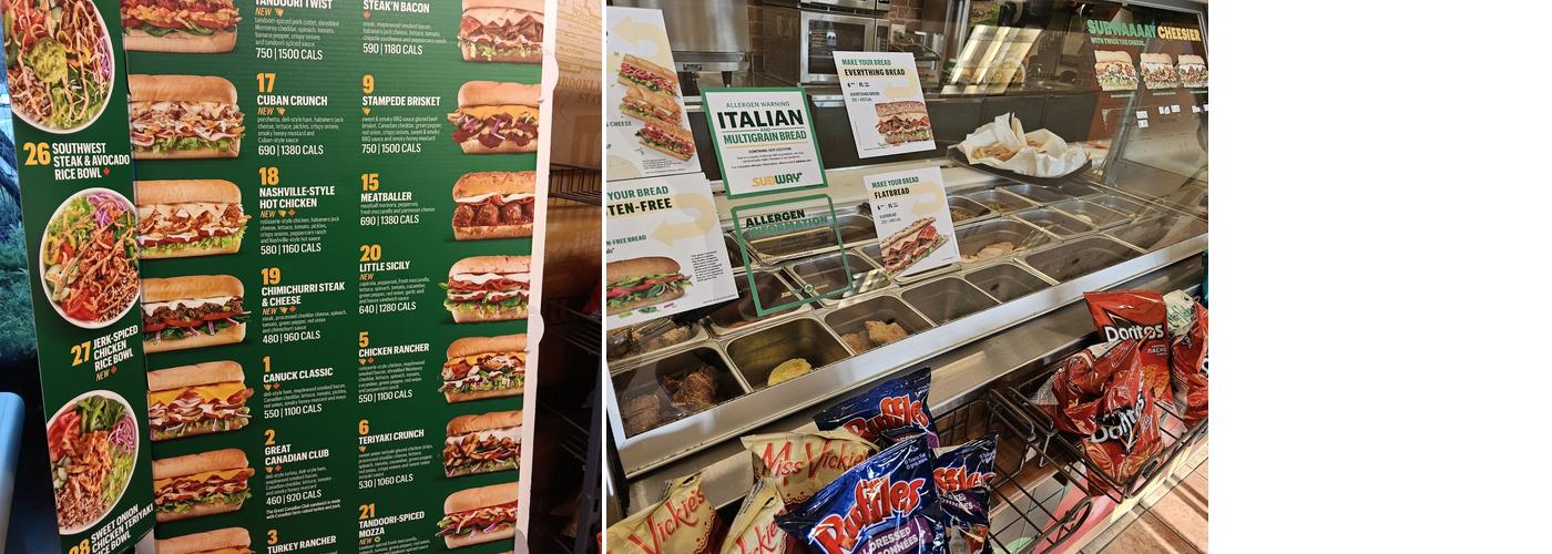 Subway Menu