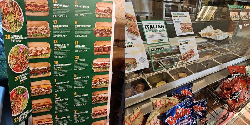 Subway Menu