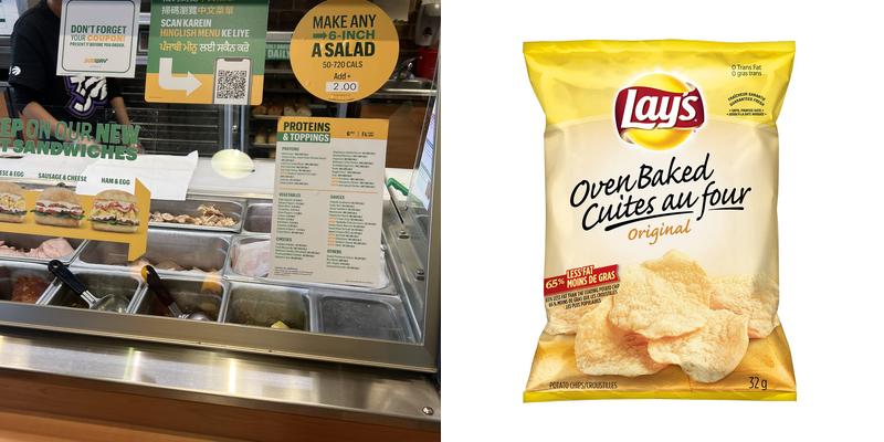Subway Menu