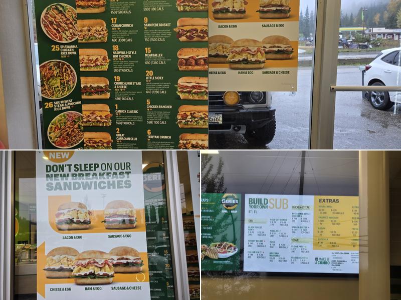 Subway Menu