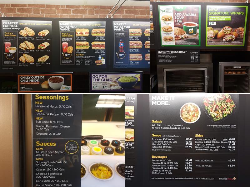 Subway Menu