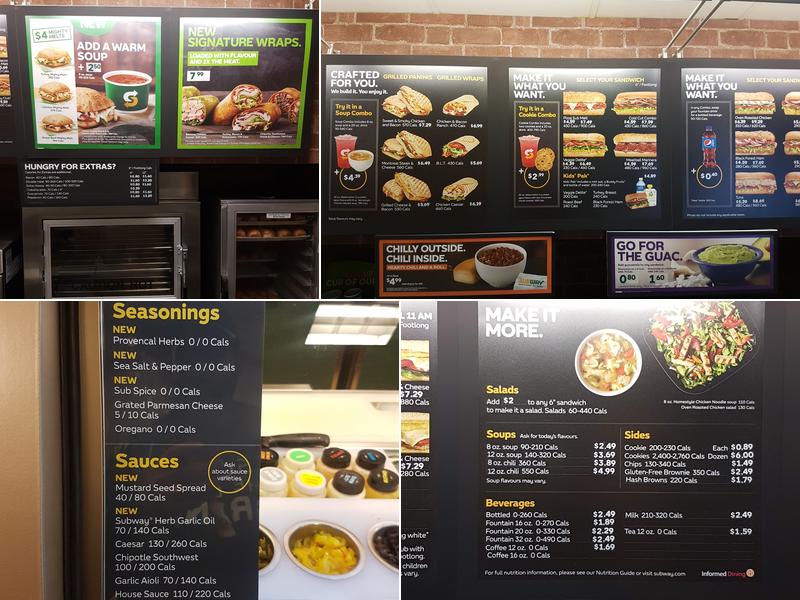 Subway Menu