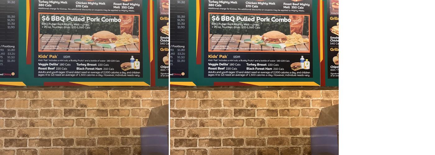 Subway Menu