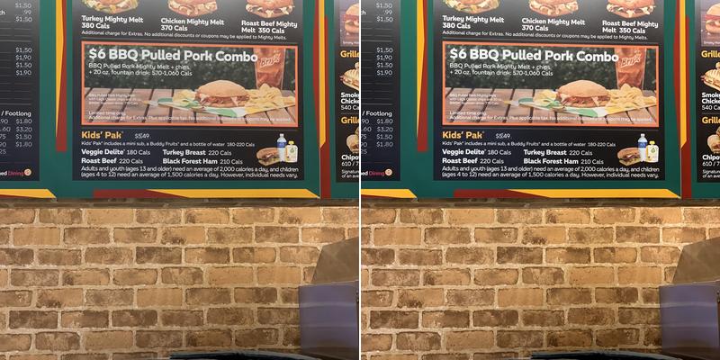 Subway Menu