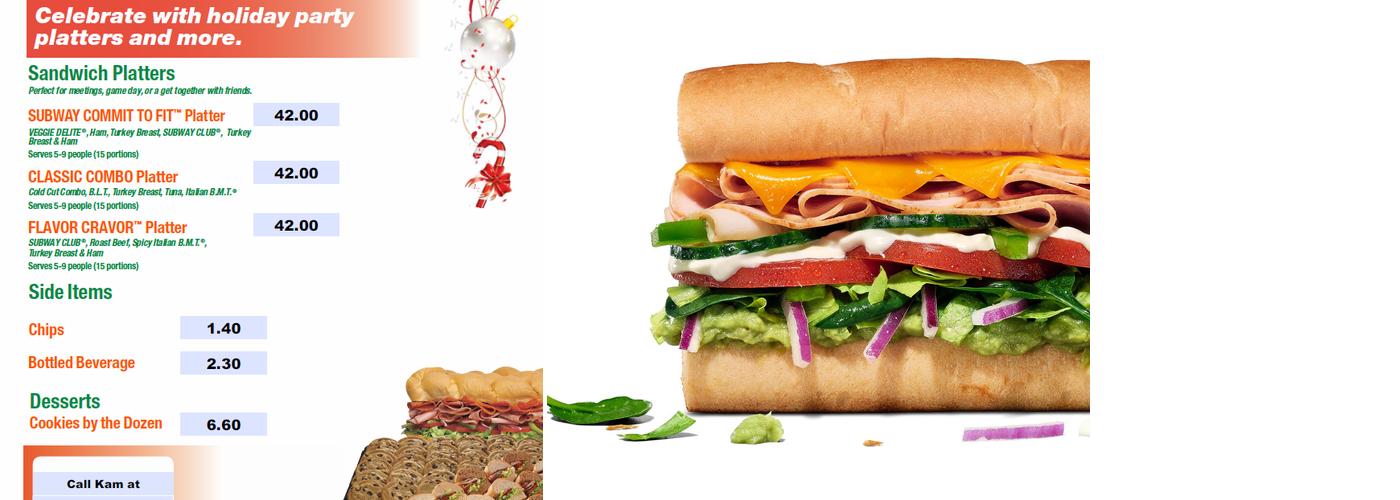 Subway Menu