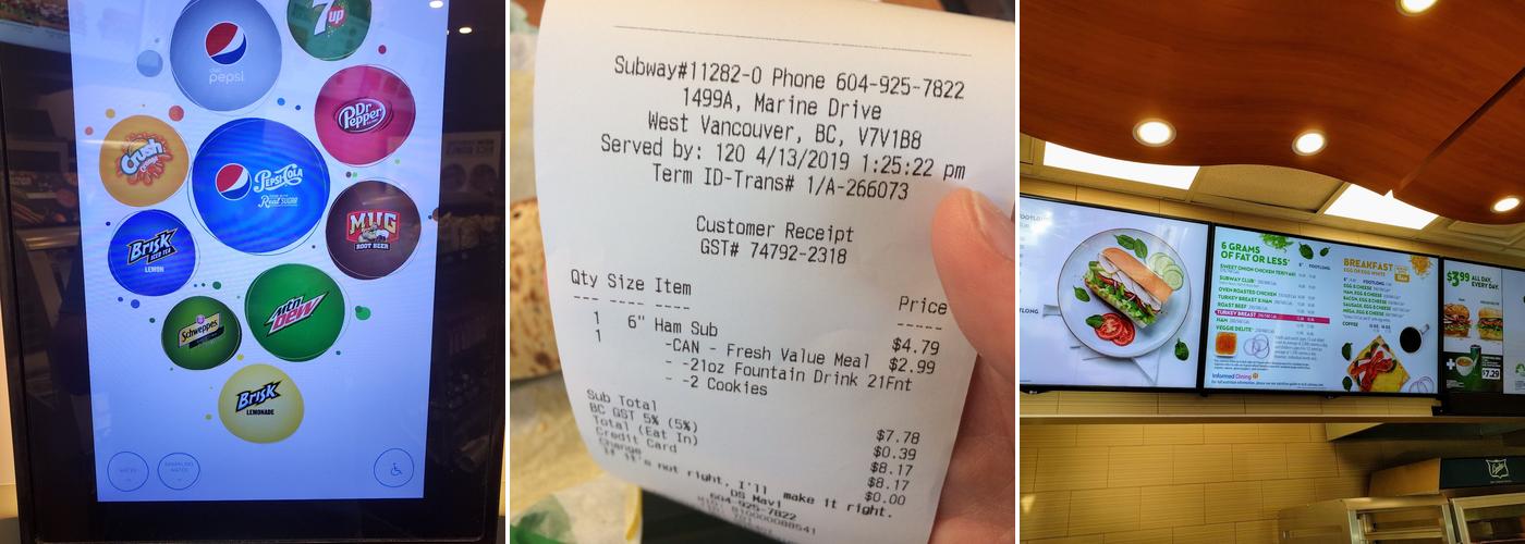 Subway Menu