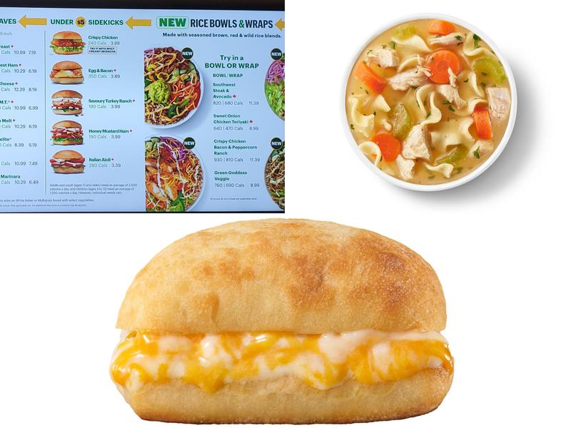 Subway Menu