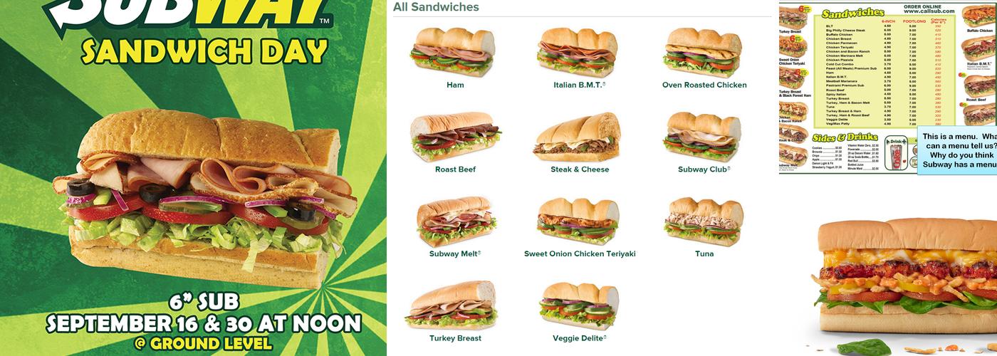 Subway Menu