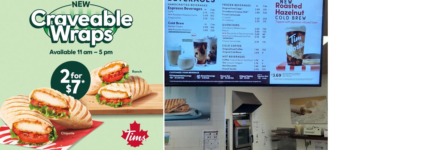 Tim Hortons Menu