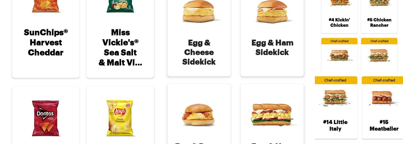 Subway Menu