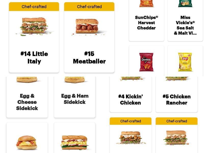 Subway Menu